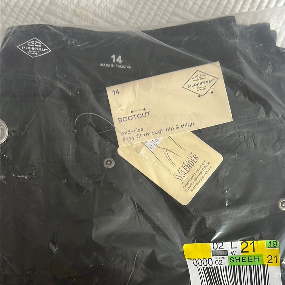 St. John's Bay Black Bootcut Pants
